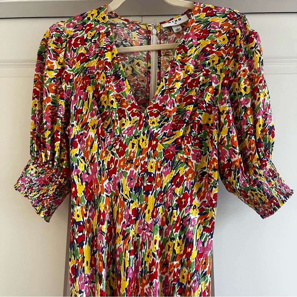 RIXO x Target Collab Multicolor Abstract Floral Midi Dress - Picture 6 of 14